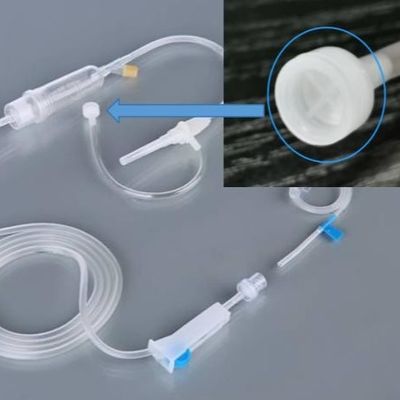 Membrana hidrofóbica de fibra de vidro para ventilação de ar médico em conjuntos de perfusão intravenosa